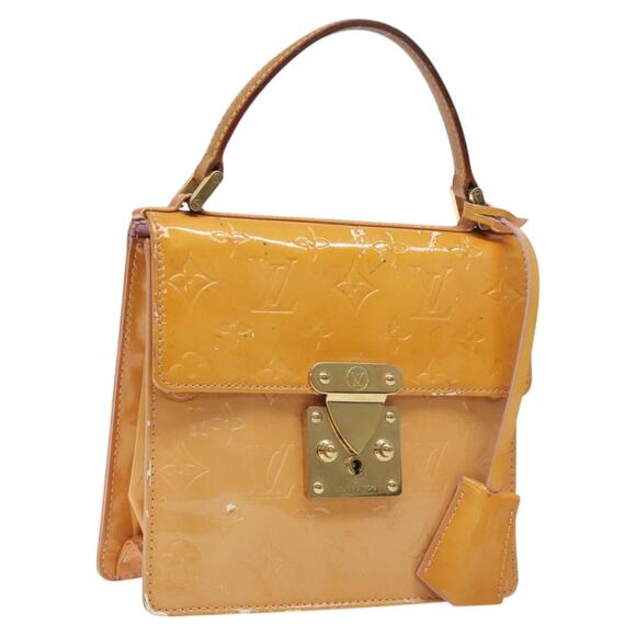 LOUIS VUITTON Vernis Spring Street Hand Bag Marshmallow Pink M91033 - Picture 1 of 12